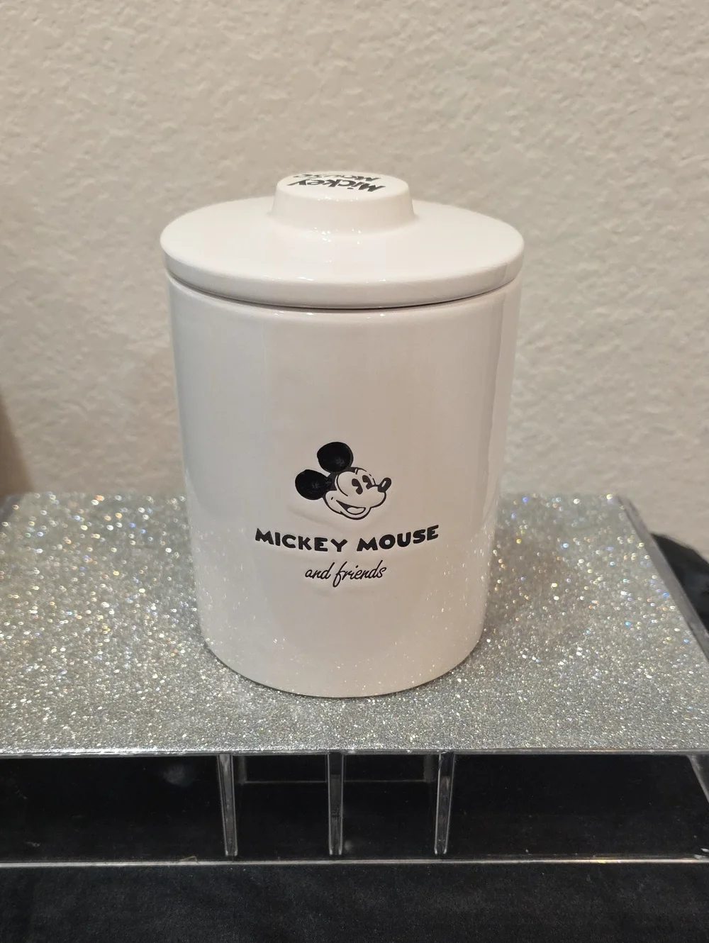 Disney Mickey Mouse Ceramic Canister w/ Lid